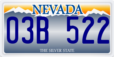 NV license plate 03B522