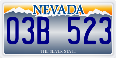 NV license plate 03B523