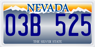 NV license plate 03B525