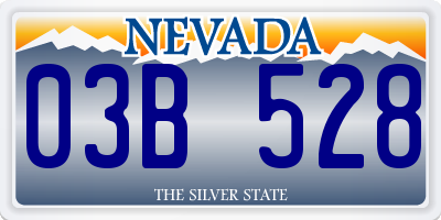 NV license plate 03B528