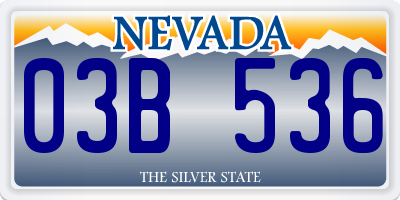 NV license plate 03B536