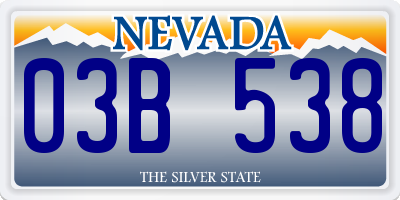 NV license plate 03B538