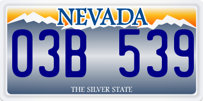 NV license plate 03B539