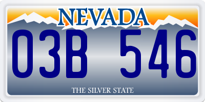 NV license plate 03B546
