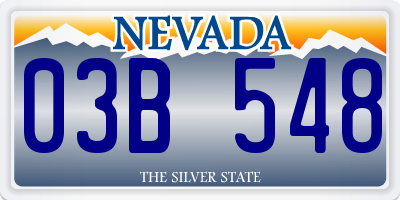 NV license plate 03B548