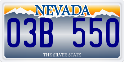 NV license plate 03B550