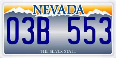 NV license plate 03B553