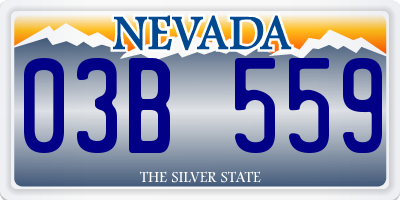 NV license plate 03B559