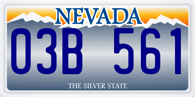 NV license plate 03B561