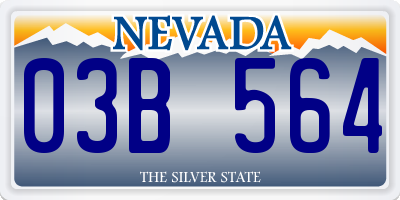 NV license plate 03B564