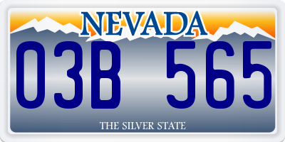 NV license plate 03B565