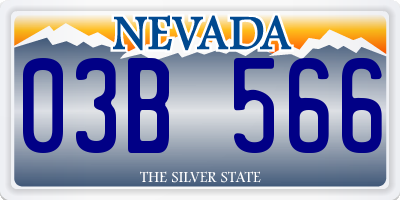NV license plate 03B566