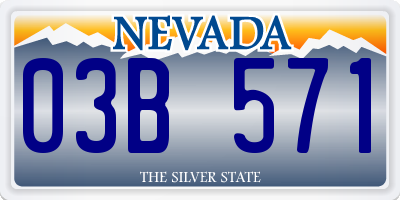 NV license plate 03B571