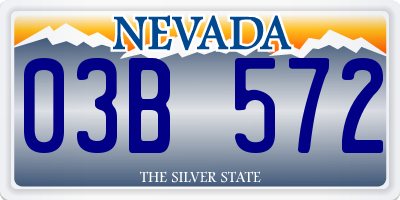 NV license plate 03B572