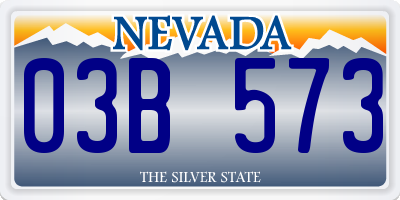 NV license plate 03B573