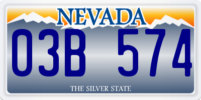 NV license plate 03B574