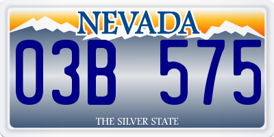 NV license plate 03B575