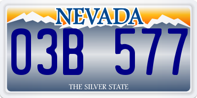 NV license plate 03B577