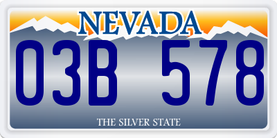 NV license plate 03B578