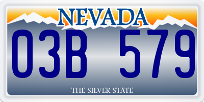 NV license plate 03B579