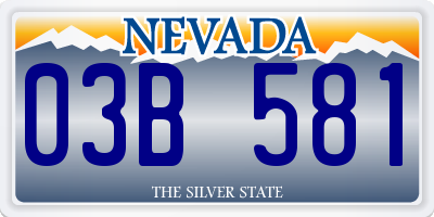 NV license plate 03B581