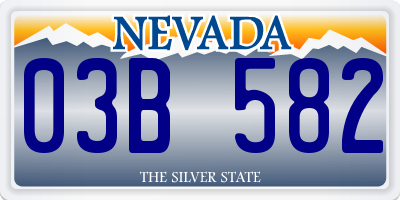 NV license plate 03B582