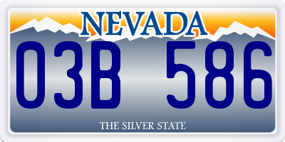 NV license plate 03B586