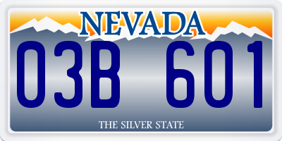 NV license plate 03B601