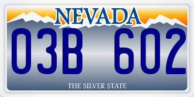 NV license plate 03B602