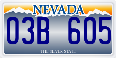 NV license plate 03B605