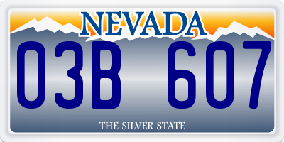 NV license plate 03B607