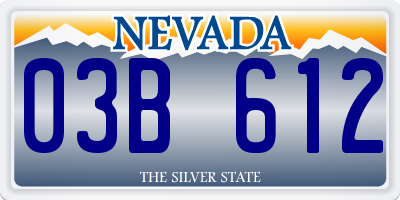 NV license plate 03B612
