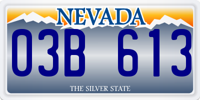 NV license plate 03B613