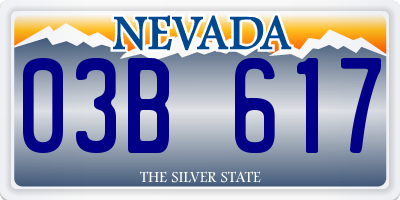 NV license plate 03B617