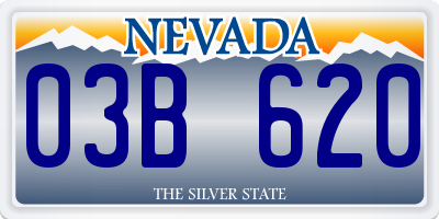 NV license plate 03B620