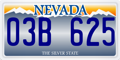 NV license plate 03B625