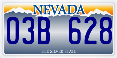 NV license plate 03B628