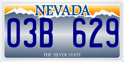 NV license plate 03B629