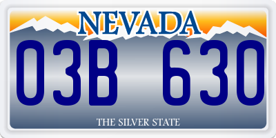 NV license plate 03B630