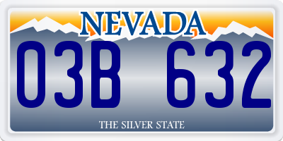 NV license plate 03B632