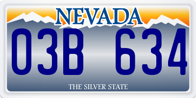 NV license plate 03B634