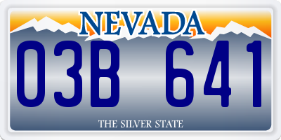 NV license plate 03B641