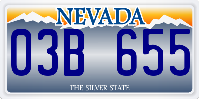 NV license plate 03B655