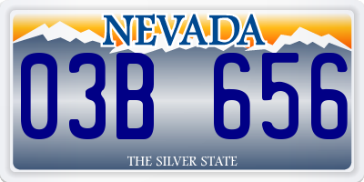 NV license plate 03B656