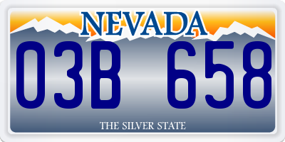 NV license plate 03B658