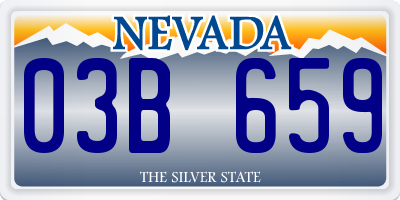 NV license plate 03B659