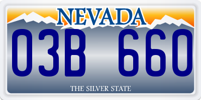 NV license plate 03B660