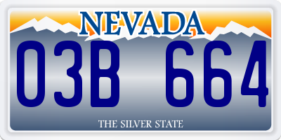 NV license plate 03B664