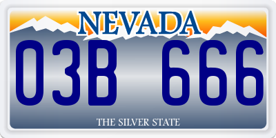 NV license plate 03B666