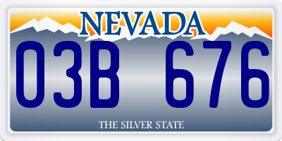 NV license plate 03B676